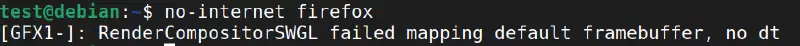 Launching Firefox using our new no-internet wrapper script