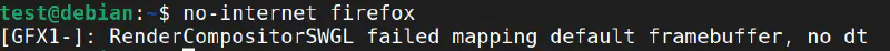 Launching Firefox using our new no-internet wrapper script